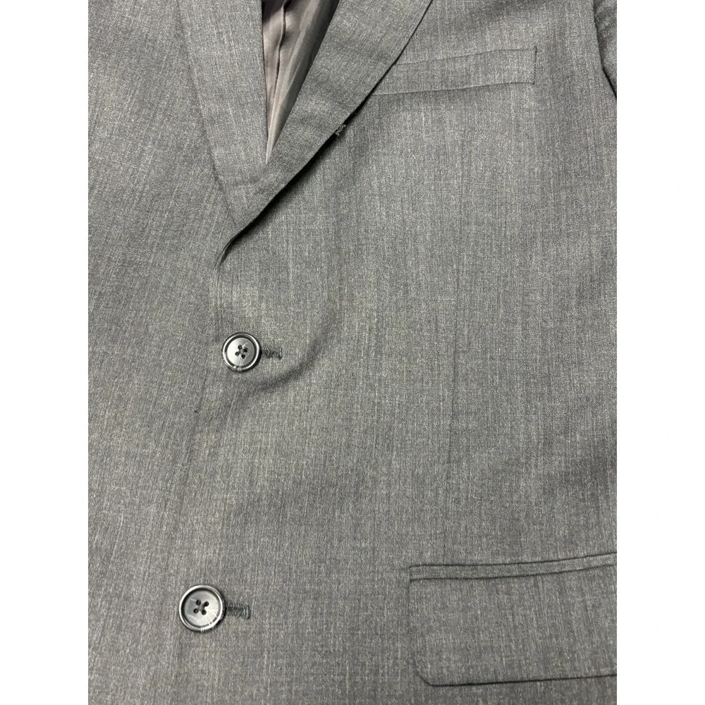 Banana‎ Republic Mens Tailored Slim Fit Suit 42L 34X33 Charcoal Wool Blend 2Pc